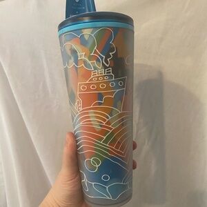 Colorful Starbucks Tumbler with Ship Design